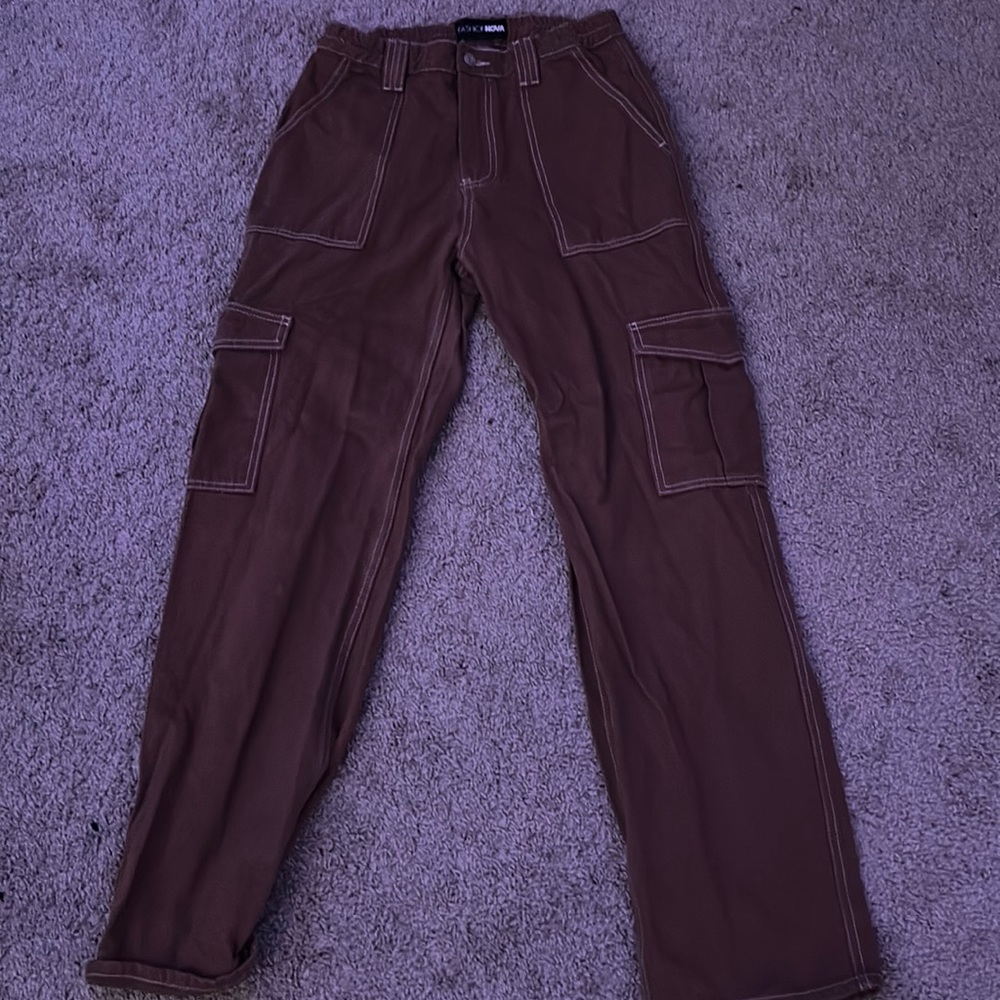 Fashion Nova Cargo Brown Pants
